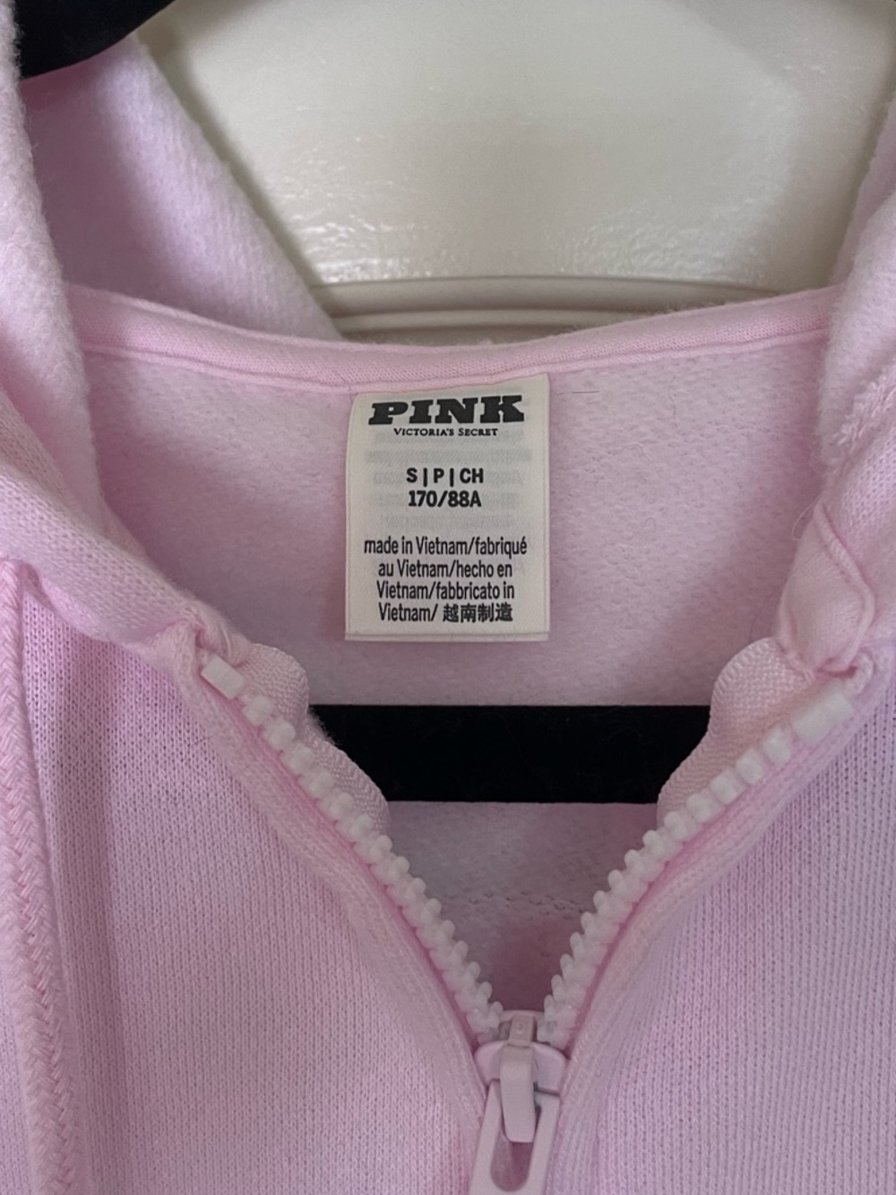 Victoria’s Secret Pink Butterfly Full Zip Up Hoodie Small - Picture 3 of 3